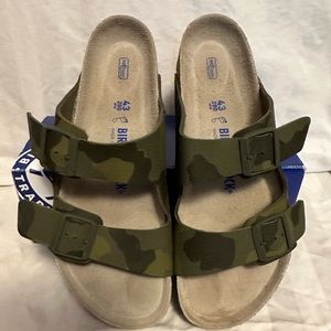 Birkenstock Arizona BS Desert Soil Camo Green Soft Sandals EUR 43 R Men's 10 US